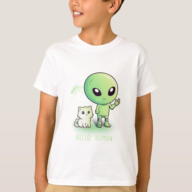 Hello Human T-Shirt (Vorderseite)