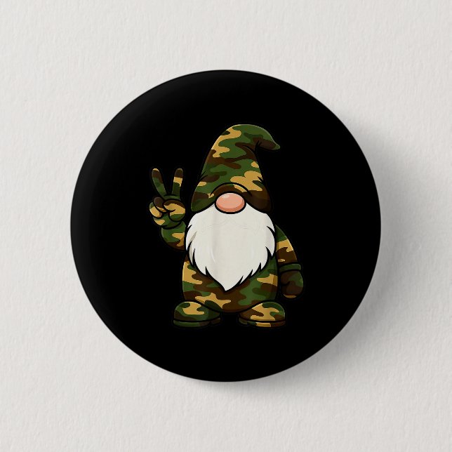 Hello Hunting Season Christmas Camouflage Camo Gno Button (Vorderseite)
