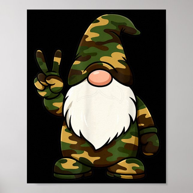 Hello Hunting Season Christmas Camouflage Camo Gno Poster (Vorne)
