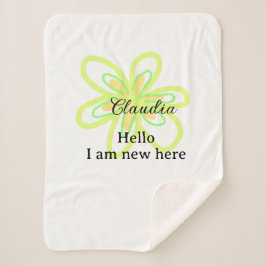 Hello I am new here name yellow green flower kids Sherpadecke