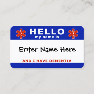 HELLO i dementia Notfallinfo Visitenkarte
