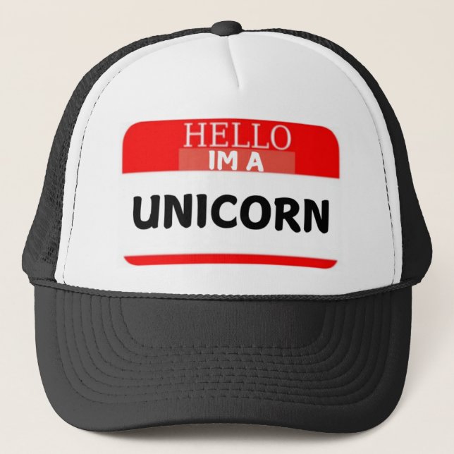 Hello Im A Unicorn Truckerkappe (Vorderseite)