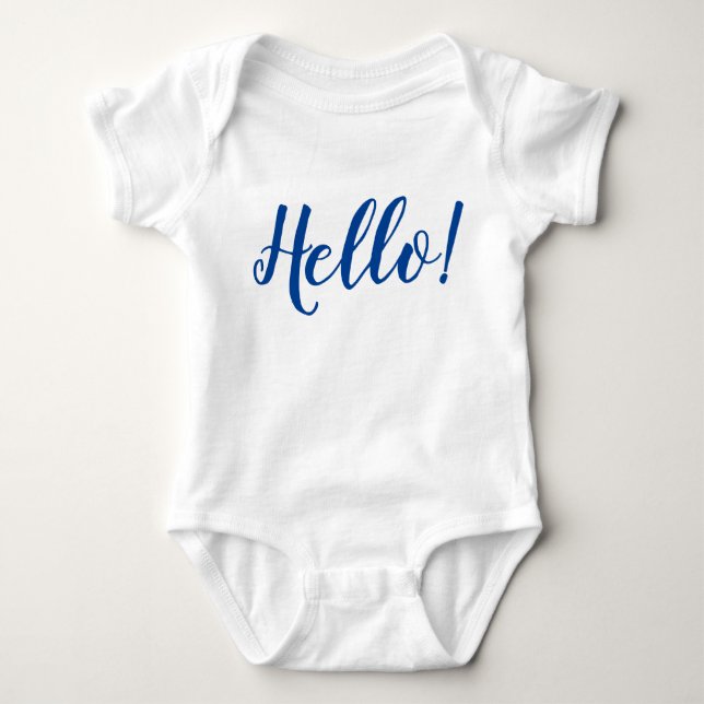 HELLO in einem Stück Baby Strampler (Vorderseite)