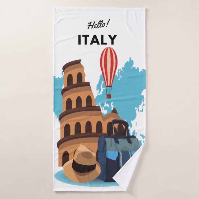 Hello Italy Design Badetuch Set (Badehandtuch)