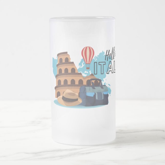 Hello Italy Mattiert Glass Beer Tasse (Mittel)