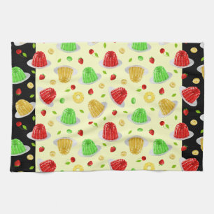 Hello Jello Dishtowel - on Yellow Geschirrtuch
