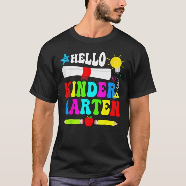 Hello Kindergarten Back To School Team First Day O T-Shirt (Vorderseite)
