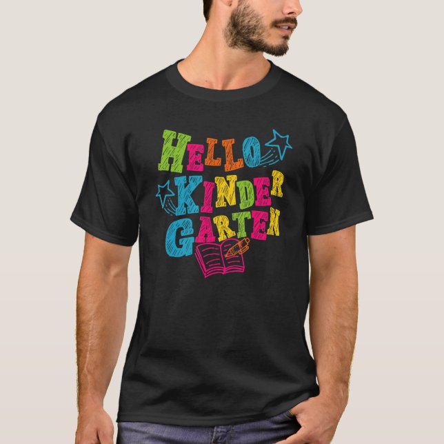 Hello Kindergarten Back To School Vibes Hello Kind T-Shirt (Vorderseite)