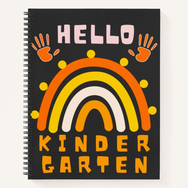 HELLO KINDERGARTEN - COOLER RAINBOW NOTIZBUCH (Vorderseite)