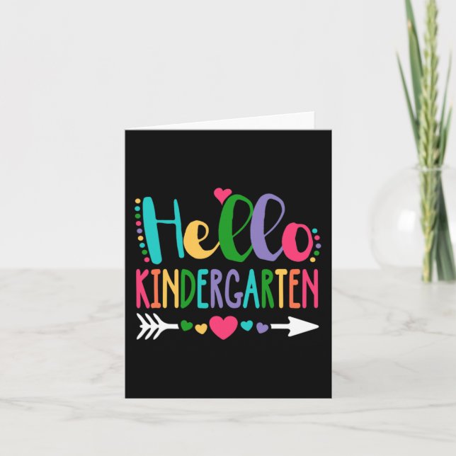 Hello Kindergarten Leopard Gefärbte Krawatte Penci Karte (Vorderseite)