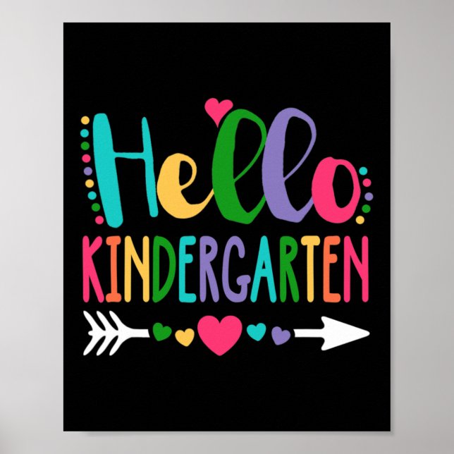 Hello Kindergarten Leopard Gefärbte Krawatte Penci Poster (Vorne)
