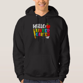 Hello Kindergarten Team Kinder Back To School Teac Hoodie