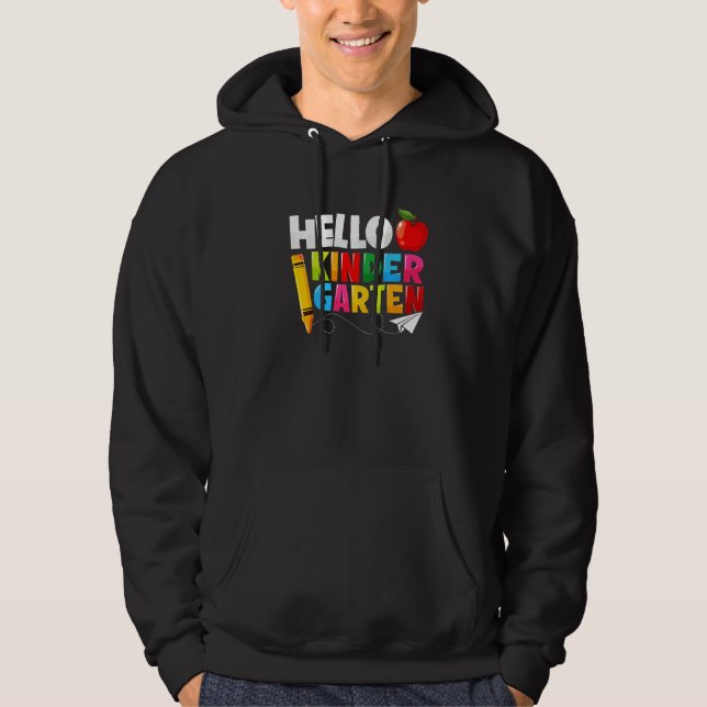 Hello Kindergarten Team Kinder Back To School Teac Hoodie (Vorderseite)