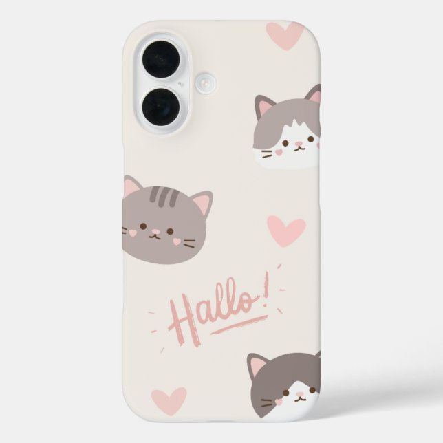 Hello Kitty Minimalistisch - Handy Case (Rückseite)