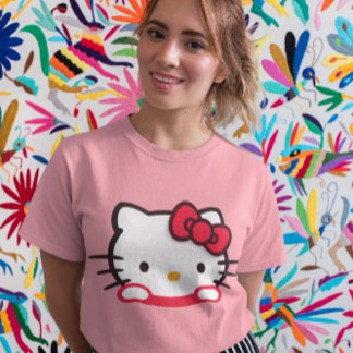 Hello Kitty Peeking Out - Iconic Hello Kitty with T-Shirt