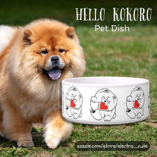 HELLO KOKORO Chow dog Napf