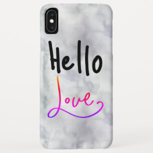 Hello Liebe Funny Typografy Marble Case-Mate iPhone Hülle
