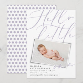 Hello lilac lila modern 1 Foto einfach Ankündigung