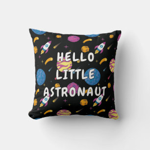 Hello Little Astronaut Space Pattern Kissen