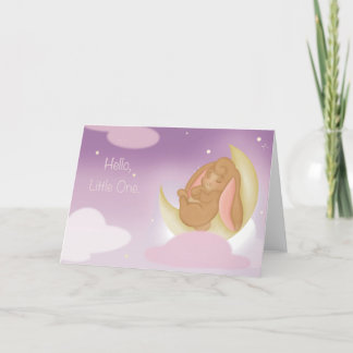 Hello Little One - Baby Birth Greeting Card Dankeskarte