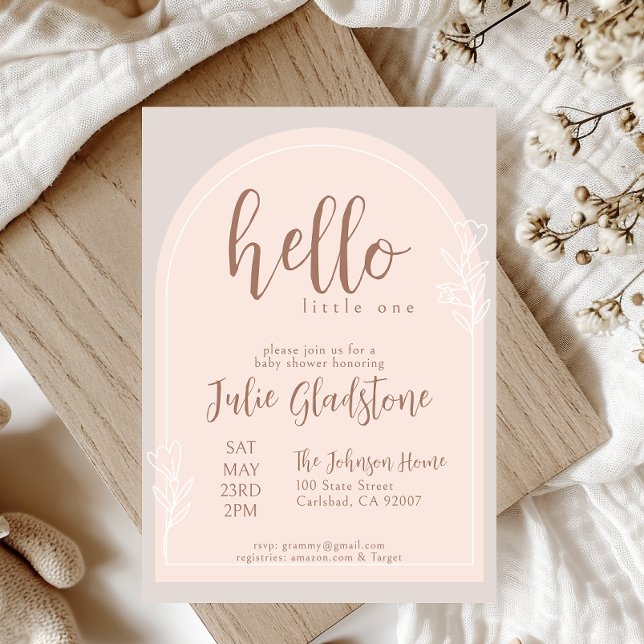 Hello Little One Baby Shower Einladung (Von Creator hochgeladen)