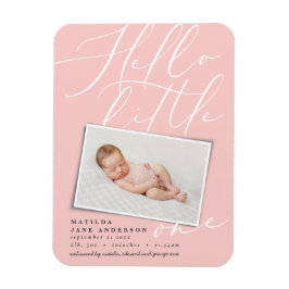 Hello little one chic modern foto magnet