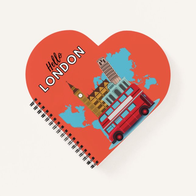 Hello London Notebook Notizbuch (Vorderseite)