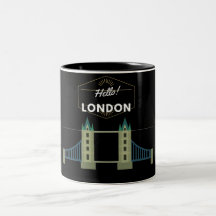 Hello London Zwei-Tone-Kaffee-Tasse