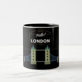 Hello London Zwei-Tone-Kaffee-Tasse Zweifarbige Tasse