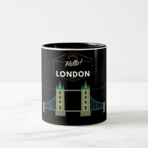 Hello London Zwei-Tone-Kaffee-Tasse Zweifarbige Tasse