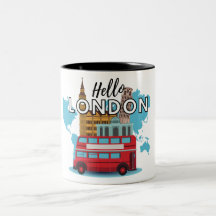 Hello London Zwei-Tone-Kaffee-Tasse