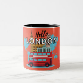Hello London Zweifarbige Tasse
