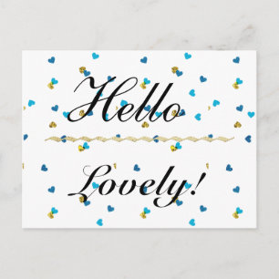 Hello Lovely Postcard Postkarte