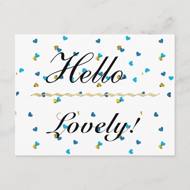 Hello Lovely Postcard Postkarte (Vorderseite)