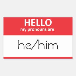 HELLO meine Pronomen sind er/er Sticker