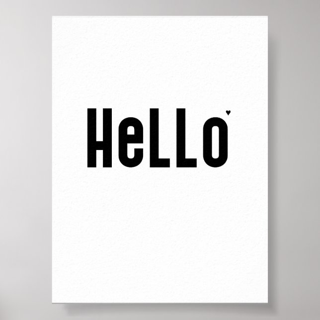Hello - minimalistic typography poster (Vorne)