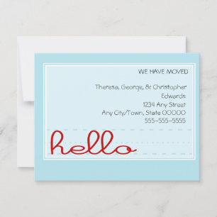 Hello Moving Announcement Ankündigung