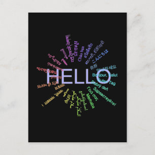 Hello (Multi Language) Postcard Postkarte