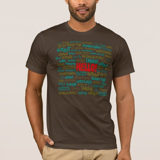 Hello (Multi Language) T Shirt (Vorderseite)