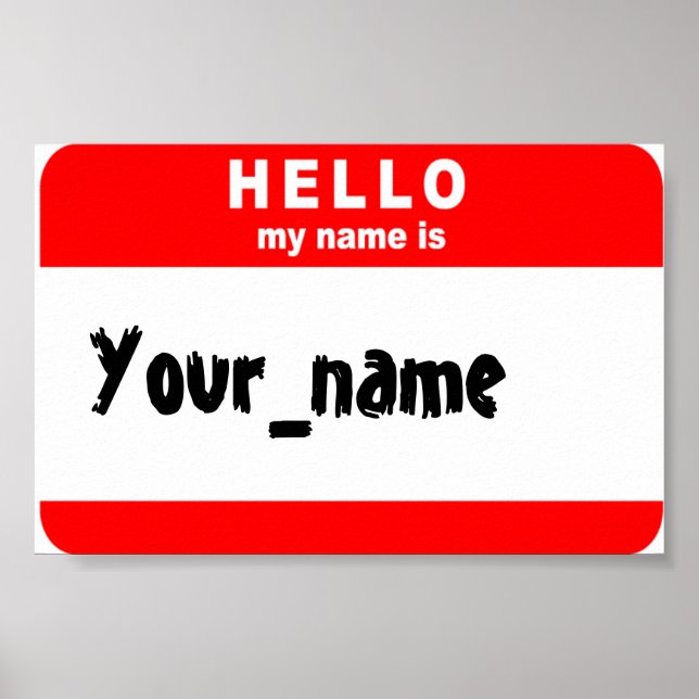 hello_my_name_is... poster (Vorne)