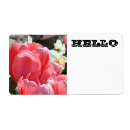 HELLO-Namensmarken Labels Pink Tulip-Blume