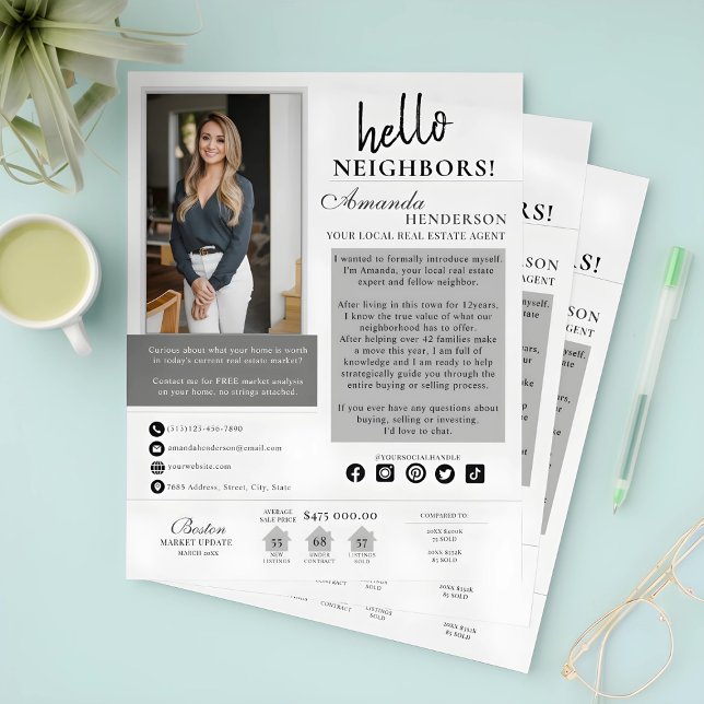 Hello Neighbor Real Anwesen Einführung Realtor Flyer (Hello Neighbor Real Estate Introduction Realtor Flyer)