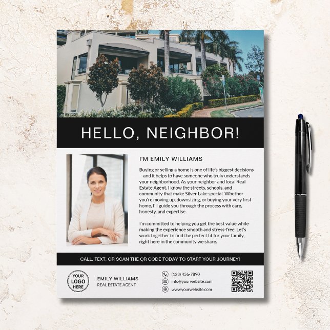 Hello Neighbor Real Anwesen Marketing Flyer (Hello Neighbor Real Estate Marketing Flyer)
