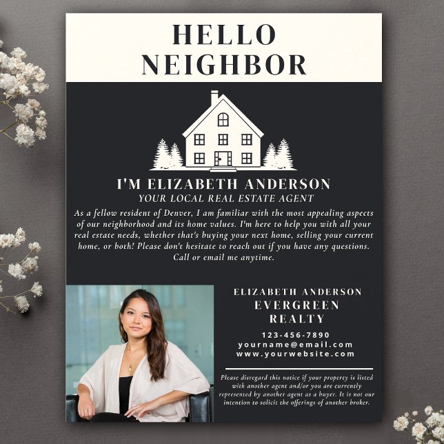 Hello Neighbour Gray Rustic Real Anwesen Agent Fot Flyer (Von Creator hochgeladen)