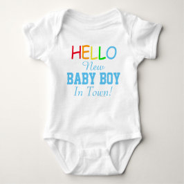 Hello New Baby Boy In Town Baby Shirt