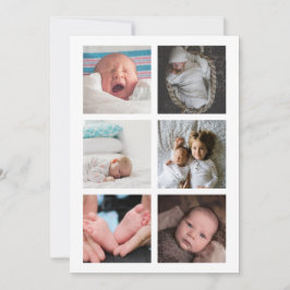 Hello New Baby Foto Personalisiert Gelb Grau Einladung