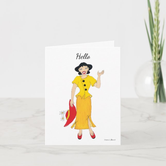 Hello Note Card Karte (Vorderseite)