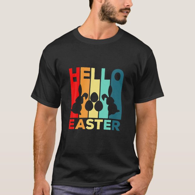 Hello Oaster Bunny Eggs Vintag T-Shirt (Vorderseite)