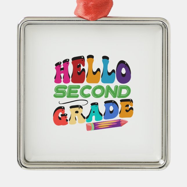 Hello Ornament Aus Metall (Vorne)