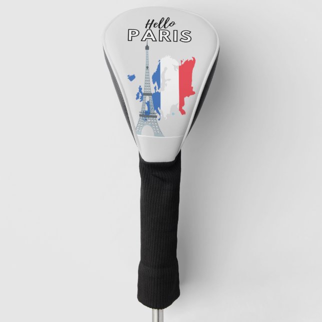 Hello Paris Golf Head Cover Headcover (Vorderseite)